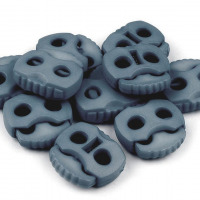 Brzdičky s dvoma dierkami 20x20 mm - Šedomodrá 35