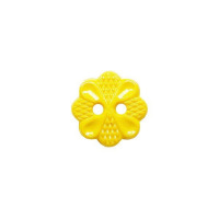 Gombík plastový - Malá kvetinka - Ø13 mm - Žltá