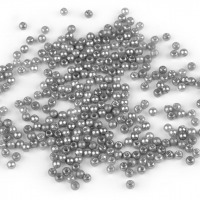 Plastové voskové koráliky/perly Glance Ø3 mm - Šedá 52