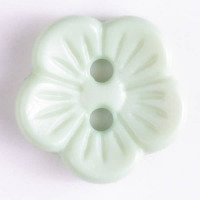 Gombík plastový - Malinká kvetinka - Ø11 mm - Svetlozelená
