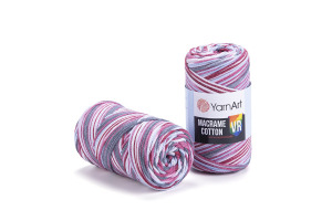 Macrame Cotton VR 917 - ružová-šedá