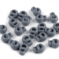 Brzdičky guľaté 15x19 mm - Šedá 04