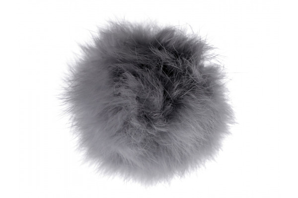Brmbolec kožušinový - Ø6 cm - šedá 07