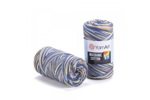 Macrame Cotton VR 915 - modrá-žltá