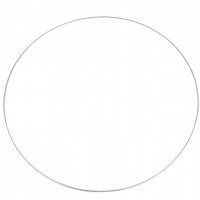 Kovový kruh na lapač snov/dekorovanie - Ø 60cm - Strieborná