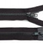 Zips vetrovkový, kosticový 5 mm - UH - dvojcestný 2 jazdce/ 100 cm - Čierna