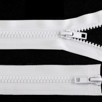 Zips vetrovkový, kosticový 5 mm - UH - dvojcestný 2 jazdce/ 100 cm - Biela 101