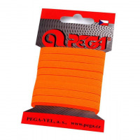 Guma prádlová šírka 7mm - zväzok 5m - Oranžová neónová 04