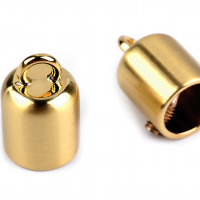 Kovová koncovka na šnúrky Ø9 mm - Zlatá 02