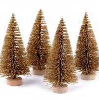 Dekorácia - stromček  11cm - Zlatá