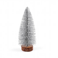 Dekorácia - stromček  14cm - Strieborná