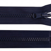 Zips vetrovkový, kosticový - OBOJSTRANNÝ - UH - 70 cm - Tmavomodrá