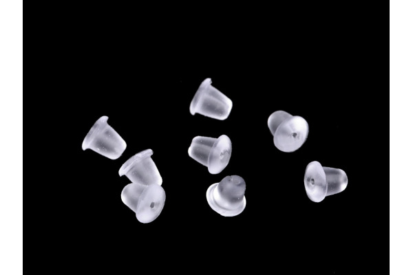 Náušnicová zarážka 3x5 mm - transparent - 5g