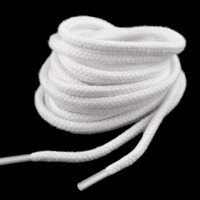 Šnúrky bavlnené do topánok, tenisiek, mikín 120 cm - Biela