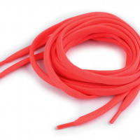Šnúrky ploché do topánok, tenisiek, mikín 130 cm - Oranžová reflexná