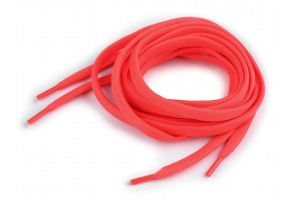 Šnúrky ploché do topánok, tenisiek, mikín 130 cm - Oranžová reflexná