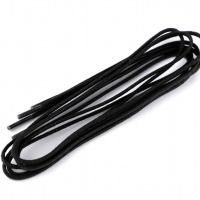 Šnúrky bavlnené do topánok, tenisiek 60 cm - Čierna