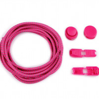 Reflexné elastické šnúrky 120 cm - ružová