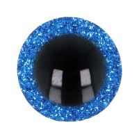 Bezpečnostné oči glitrové Ø 15 mm - Modrá