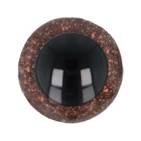 Bezpečnostné oči glitrové Ø 15 mm - Hnedá