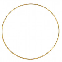 Kovový kruh na lapač snov/dekorovanie - Ø 30cm - Zlatá 02