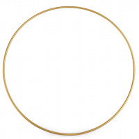 Kovový kruh na lapač snov/dekorovanie - Ø 25 cm - Zlatá 02
