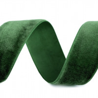 Stuha zamatová šírka 25 mm - Zelená