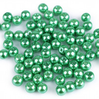 Voskované perly - Ø6 mm - 50g - 64B - zelená pastelová