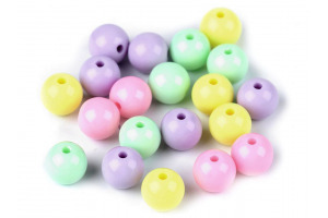 Plastové koráliky Color - Ø10mm - 25ks