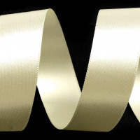 Atlasová stuha obojlíca šírky 24 mm - zväzok po 5 m - Krémová svetlá 241