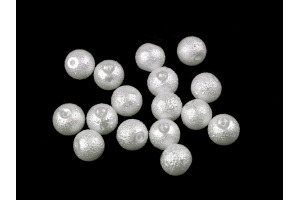 Voskované perly vrúbkované - Ø10 mm - 20g
