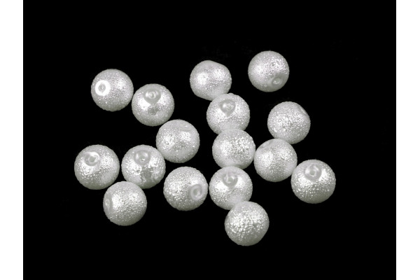 Voskované perly vrúbkované - Ø10 mm - 20g