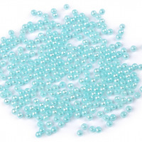 Plastové voskové koráliky/perly Glance Ø3 mm - Mint