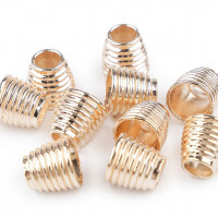 Kovová koncovka na šnúrky 12x13 mm - Ružové zlato