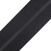 Šikmý prúžok bavlnený 30mm - Čierna