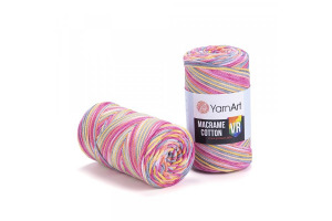 Macrame Cotton VR 913 - ružová-modrá-žltá