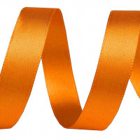Atlasová stuha obojlíca šírky 15 mm - zväzok po 5 m - Oranžová