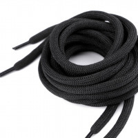 Šnúrky do topánok, tenisiek, mikín 130 cm - Čierna