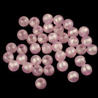 Plastové korálky perleťové - Ø10 mm - Ružová