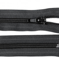 Zips vetrovkový, špirálový - UH - 65 cm - Čierna 332