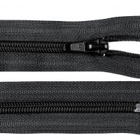 Zips vetrovkový, špirálový - UH - 30 cm - Čierna 332