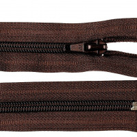 Zips vetrovkový, špirálový - UH - 65 cm - Hnedá tmavá 304