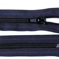 Zips vetrovkový, špirálový - UH - 65 cm - Modrá tmavá 330
