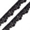 Čipka-krajka elastická  šírka 16 mm - Čierna
