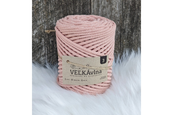 Špagát VEĽKÁvlna 3mm - Čajová ruža