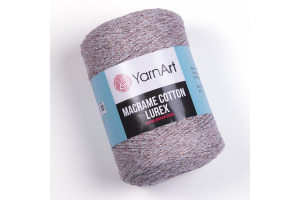 Macrame Cotton Lurex 727 - sivá-medená