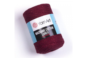 Macrame Cotton Lurex 739 - bordová