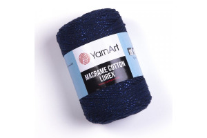Macrame Cotton Lurex 740 - tmavomodrá