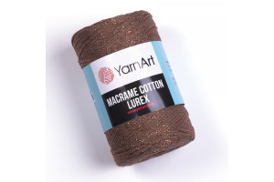 Macrame Cotton Lurex 742 - hnedá
