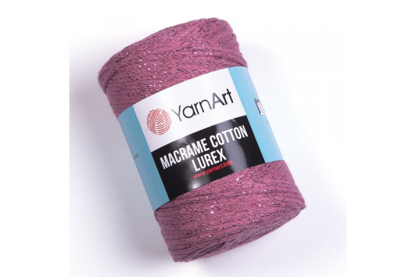 Macrame Cotton Lurex 743 - staroružová